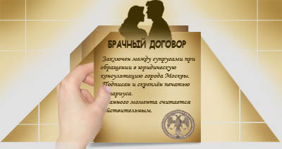 Брачный договор, заключенный до бракосочетания