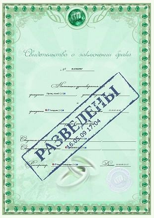 Документы о разводе